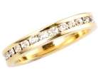 STUNNING SWARVOSKI CRYSTAL 24CT GP ETERNITY BAND SIZE 7