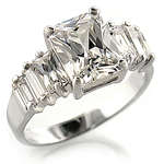 NEW!!***3.5ctw*** Stunning engagement ring clad in white gold size 8