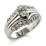 {{1.06CT}} **{18KT CLAD IN WHITE GOLD}** CZ DIAMOND WEDDING RING NO RES!!! SIZE 7