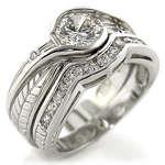 {{5.50CT}} **{18KT CLAD IN WHITE GOLD}** CZ DIAMOND WEDDING RING NO RES!!! SIZE 9