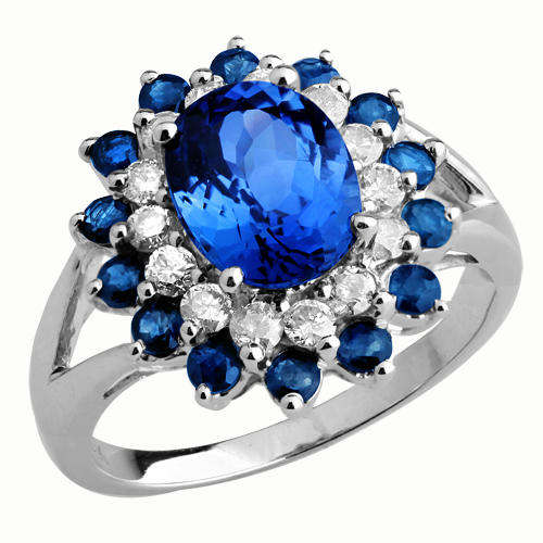 **R55 700**{FREE CERT} 5.9CT NATURAL DIAMOND & SAPPHIRE VS AAA 14KT SOLID GOLD RING DONT MISS!!