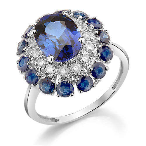**R55 900.00** 5.65CT NATURAL DIAMOND & SAPPHIRE 14KT SOLID GOLD RING DONT MISS IT!!