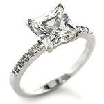 **R1500** VALUE STUNNING 3.00CT 14KT GOLD OVERLAY ENGAGAMENT RING SIZE 7 NO RESERVE AUCTION!!