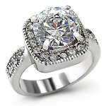 STUNNING 2.20CT 14KT GOLD OVERLAY ENGAGEMENT RING SIZE 7 NO RESERVE AUCTION!!