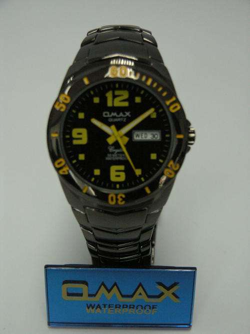 ***R1000***OMAX DYB175 Gun Smoke Plating with Black Dial Brand New Watch