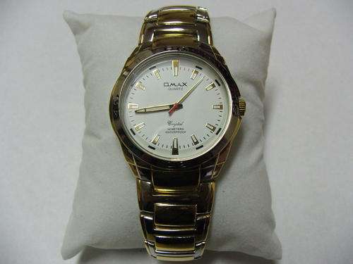 ***VERY HANDSOME!!!***SWISS DESIGNED OMAX SILVER AND GOLD WATCH!!