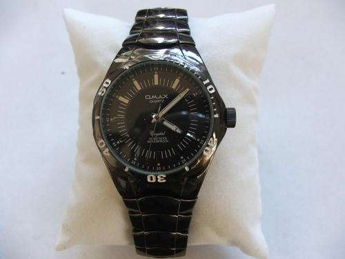 Swiss Designed OMAX Gun Smoke with Black Dial Watch