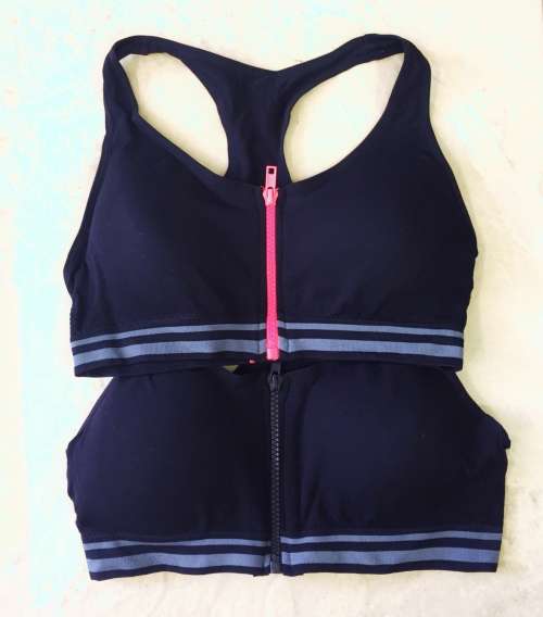 Anna Zip-Up Sexy Active Sports Gym Bra S-XL
