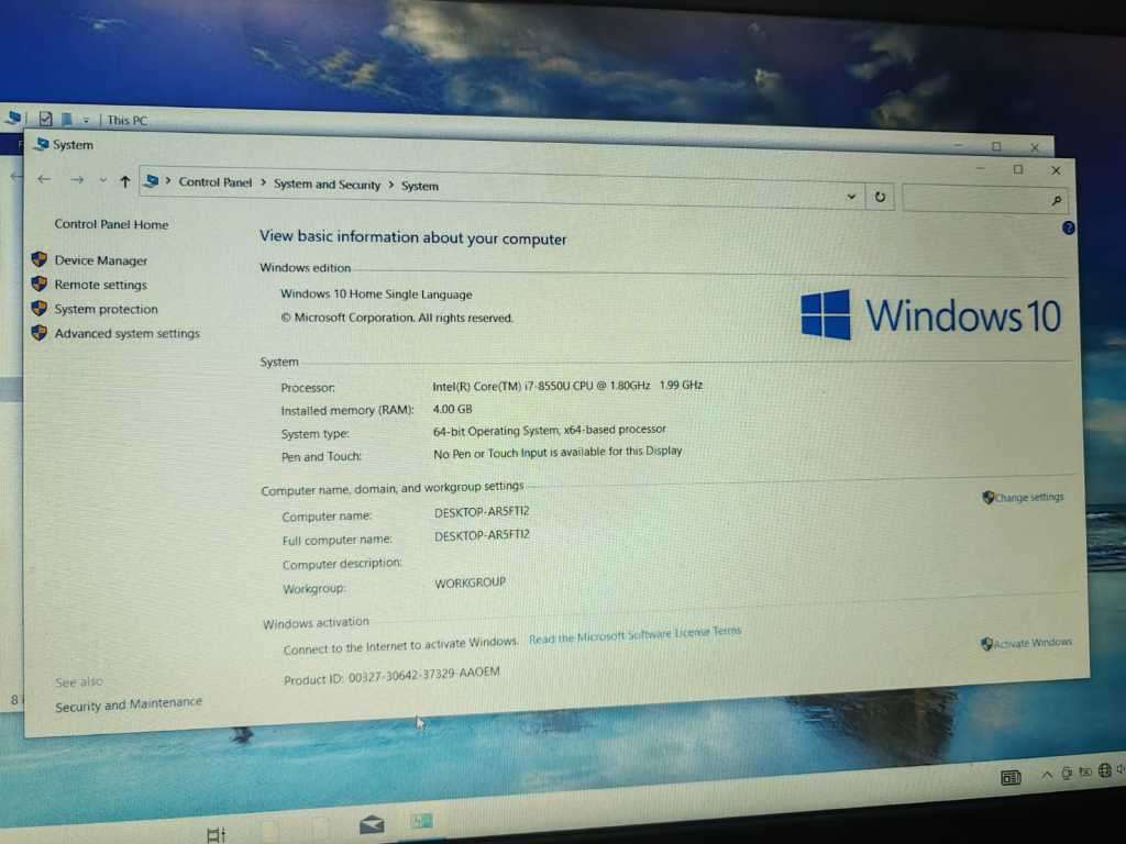 LENOVO LAPTOP IDEAPAD 330 8TH GEN INTEL® CORE I7-8550U 4GB
