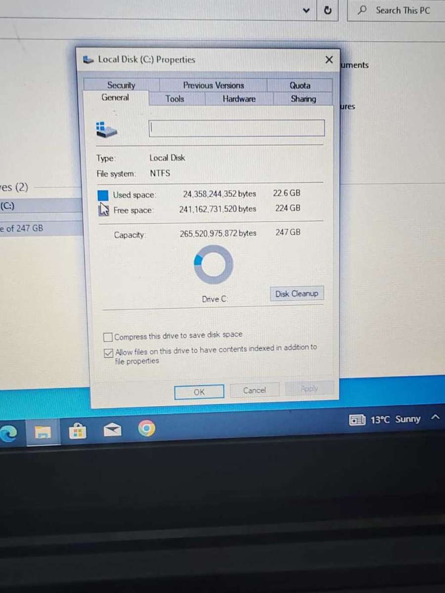 LENOVO V510 LAPTOP, INTEL CORE I7-7500U @2.70GHz,8GB RAM,247GB SSD, 2GB AMD RADEON GRAPHICS