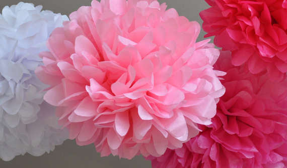 POM POM BABYSHOWER DECOR DIY KITS 15 PIECE!!