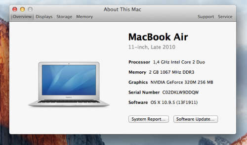 Apple Macbook Air 11 Inch Late 2010