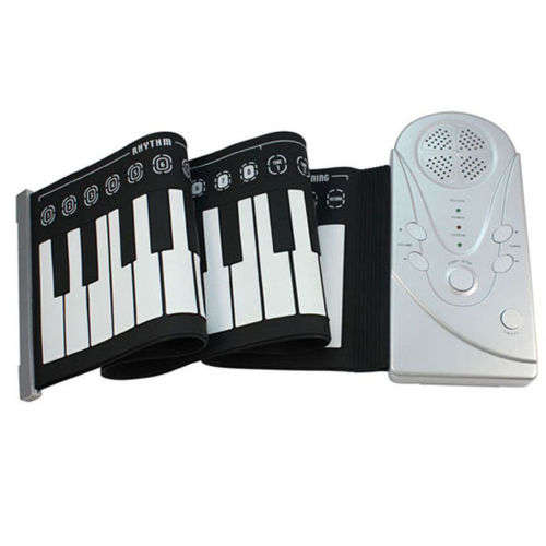 Portable 49 Keys Flexible Soft Roll Up Electronic Keyboard Piano Handscroll Gift