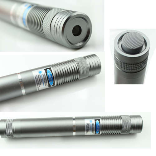 High Power 450nm 10000W Blue Laser Pointer Pen Military Beam Adjustable Focus + 5 Caps