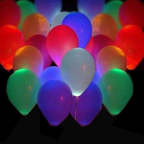Wholesale Price--5 pcs LED Mix Colors  Wedding Light Up Balloons Decoration Party