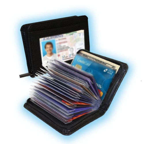 Lock Wallet As Seen on TV Amazing Slim RFID Black Leather Wallet Fraud Protect