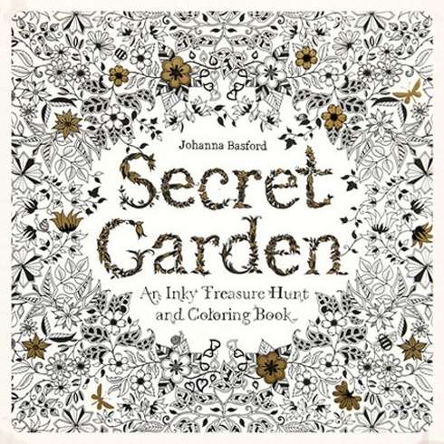 Secret Garden: An Inky Treasure Hunt and Coloring Book by Johanna Basfordv