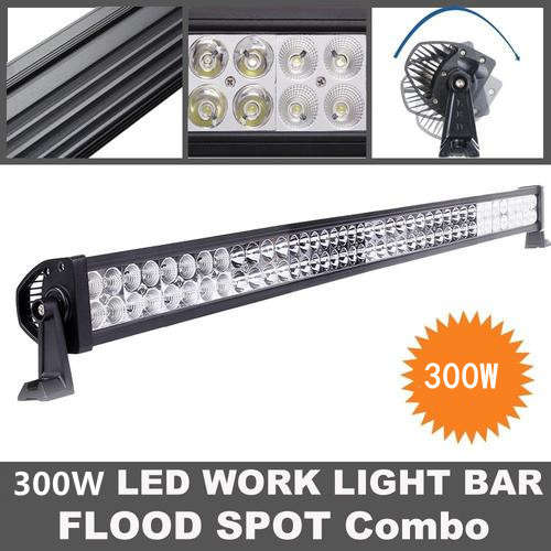 53" 300W Led Work Light Bar SUV Boat Driving Lamp Flood & Spot Combo Offroad 4WD