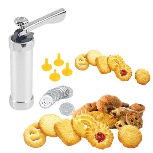 Biscuit Cookie Making Maker Pump Press Machine 10 Moulds + 4 nozzles