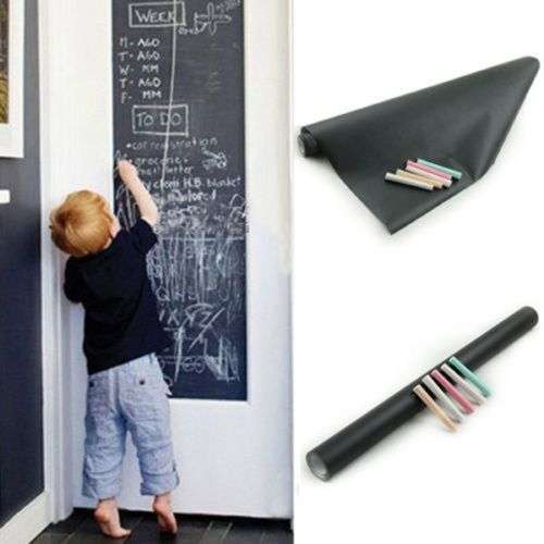 60×200cm Blackboard Removable Vinyl Wall Sticker Chalkboard Decal Chalk