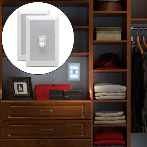 LED Switch Light Wall Nightlight Closet Camper Storage Mount Anywhere, Battery-Operated