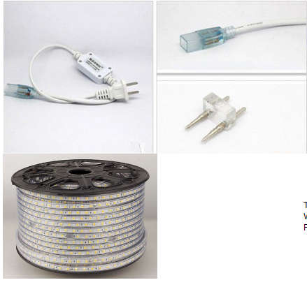 6 colour 100M 220V SMD5050 Waterproof Flexible LED Strip Rope Celling Lighting (1pcs pulg free)