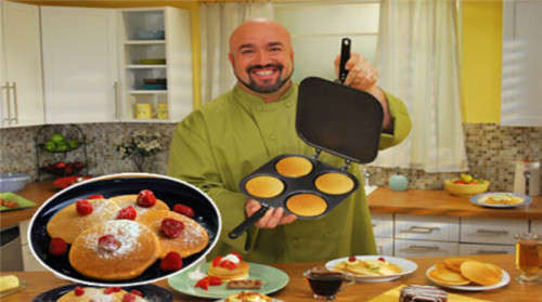 Perfect Pancake Maker Pan Omelet Maker Egg Cake Baking Tool Four Hole Mould Pan Mould Pancake Maker