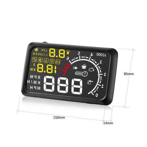 Universal  Car OBD2 II Projector Display HUD Head Up Display MPH KMH Speed Warning System
