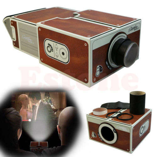 Portable DIY Cardboard Smart Phone Projector Cinema Mini Projector Toy Gift