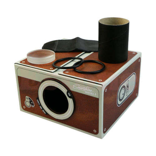 Portable DIY Cardboard Smart Phone Projector Cinema Mini Projector Toy Gift