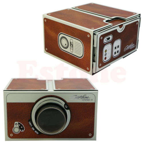 Portable DIY Cardboard Smart Phone Projector Cinema Mini Projector Toy Gift