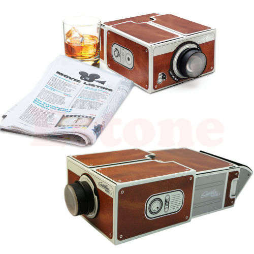 Portable DIY Cardboard Smart Phone Projector Cinema Mini Projector Toy Gift