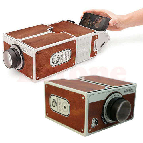 Portable DIY Cardboard Smart Phone Projector Cinema Mini Projector Toy Gift