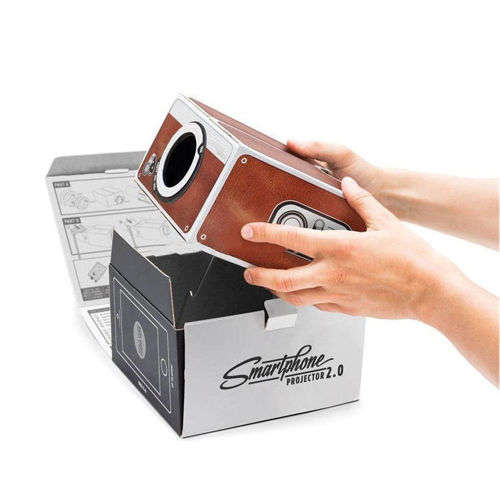 Portable DIY Cardboard Smart Phone Projector Cinema Mini Projector Toy Gift