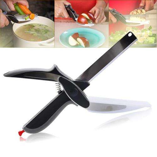 Hot Pro Trendy Clever Cutter 2-in-1 Knife & Cutting Board Scissors