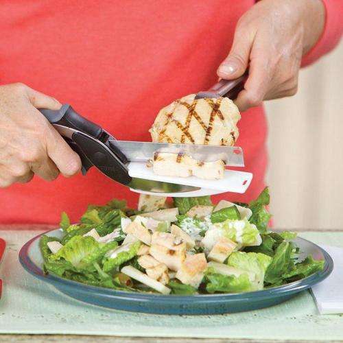 Hot Pro Trendy Clever Cutter 2-in-1 Knife & Cutting Board Scissors