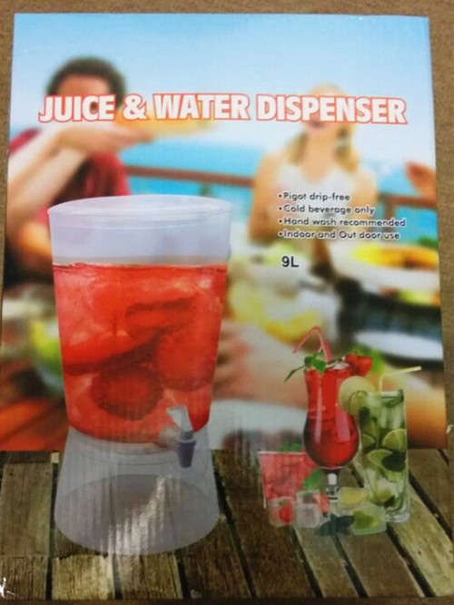 9L Drink Dispenser Commercial Cold Ice Beverage  Dispenser Juice Party