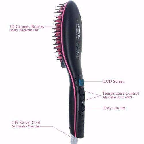 Simply Artifact LCD Ceramic Hair Straightener Brush Hair Straight Combs