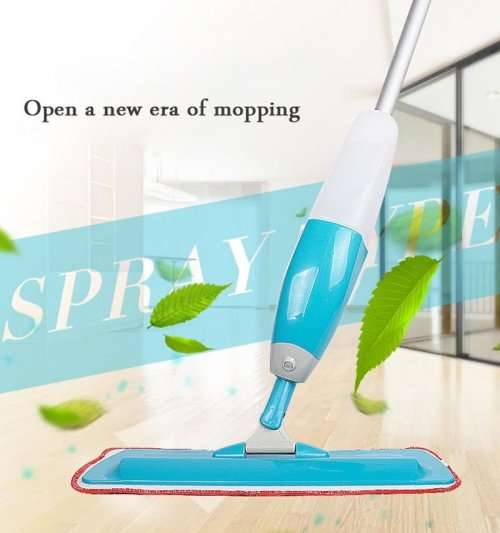 New Water Spray Mop Household Floor Cleaner 360 Spin Head Mop Dust Cleaner