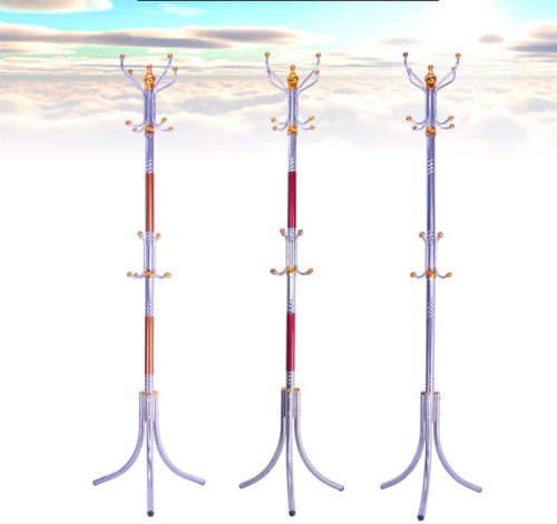 Stainless steel Traditional Coat Clothes Hat Umbrella Holder Stand Rack Hooks