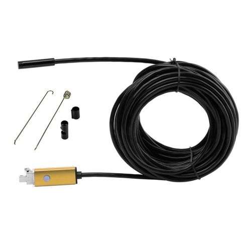2in1 7mm 5M 6LED Endoscope USB Waterproof Borescope Inspection Camera For PC&Android Phone