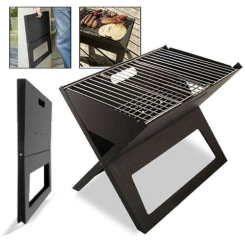 Outdoor Portable Notebook Grill BBQ Foldable Folding Charcoal Camping Barbecue