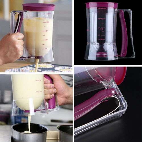 900ml Cupcake Pancake Cake Batter Dispenser Mix Pastry Jug Baking Maker Tools