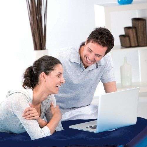 Double Air Bed Inflatable Matress Flocked Camping Comfort