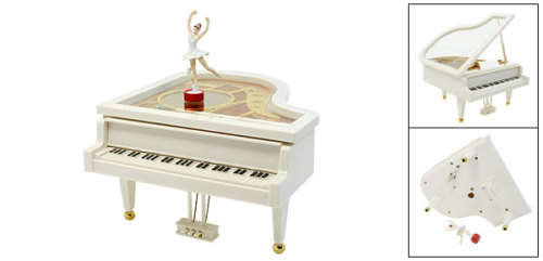 Dancer Ballet Classical White Piano Music Box Dancing Ballerina Musical Toy  Gift