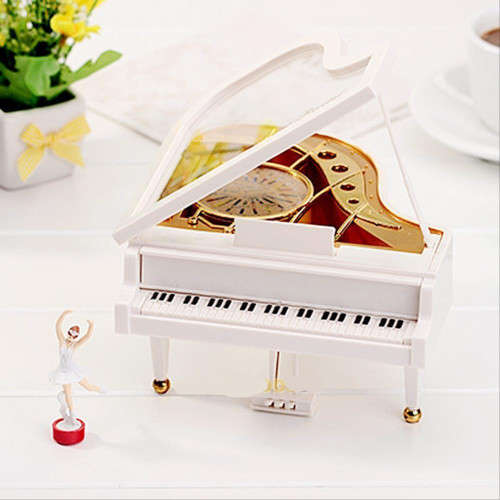Dancer Ballet Classical White Piano Music Box Dancing Ballerina Musical Toy  Gift