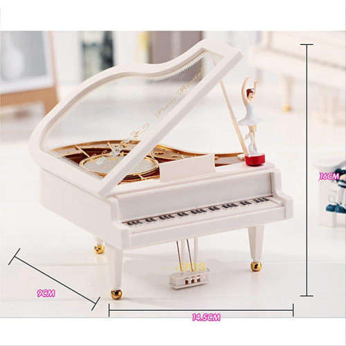 Dancer Ballet Classical White Piano Music Box Dancing Ballerina Musical Toy  Gift