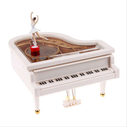 Dancer Ballet Classical White Piano Music Box Dancing Ballerina Musical Toy  Gift