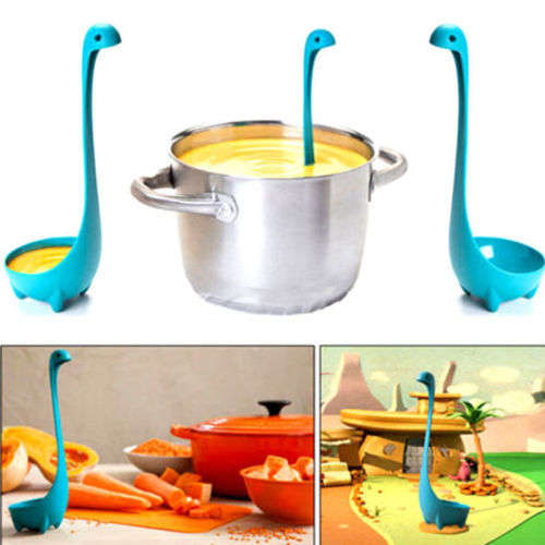 Loch Soup Ladle Upright Ness Monster Design Bar Blue Kitchen Supplies
