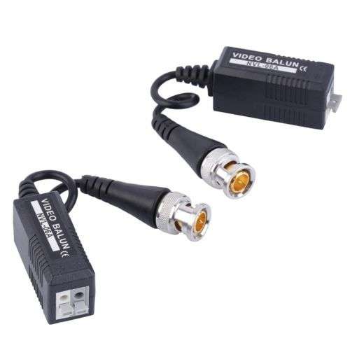 1 Pair HD CCTV Via Twisted Video Balun Transmitter for CVI/TVI/AHD 0-500m DE